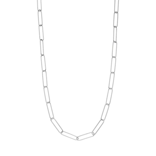 Leaf Necklace Square 45cm, Silver rhodium plate Short Necklace
