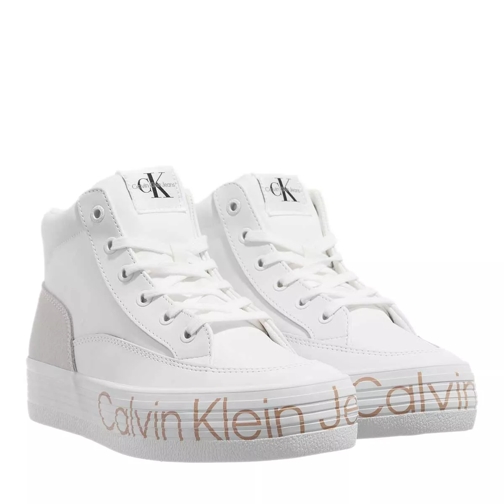 Calvin Klein Vulc Flat Mid Wrap Around Logo White High-Top Sneaker