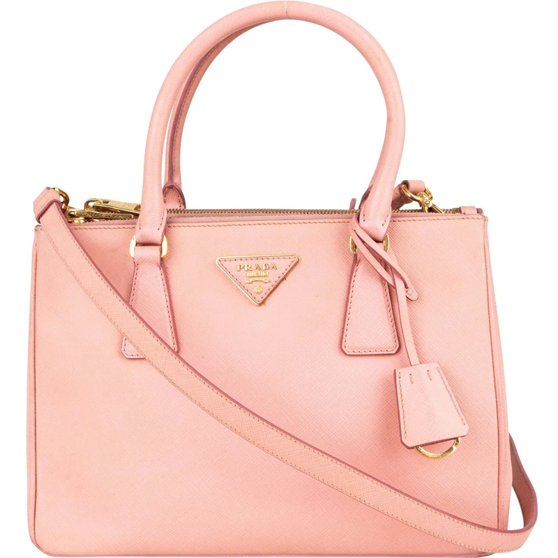 Prada Tote Prada Rose Saffiano Leather Galleria Handbag rot