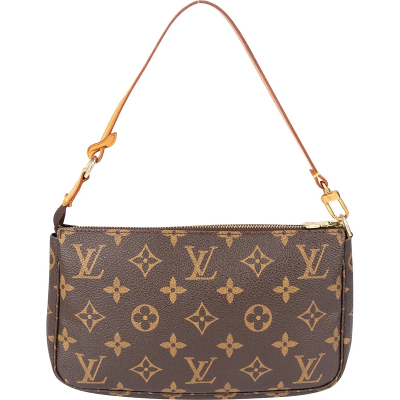 Louis Vuitton Schultertasche Louis Vuitton Canvas Monogram Pochette Accessoire  braun