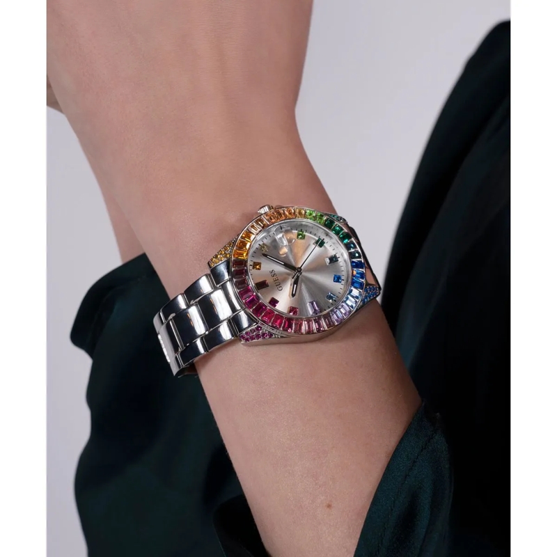 Guess Quarzuhr Quarz Analog Uhr Opaline silber(Image 5)