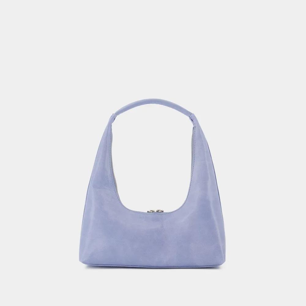 MARGE SHERWOOD Hobo bags Calfskin Leather Shoulder Bag With Rounded Silhoue in blauw