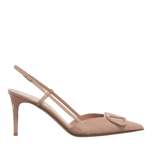 Valentino Garavani Pump Sling Back Vlogo Rose Cannelle