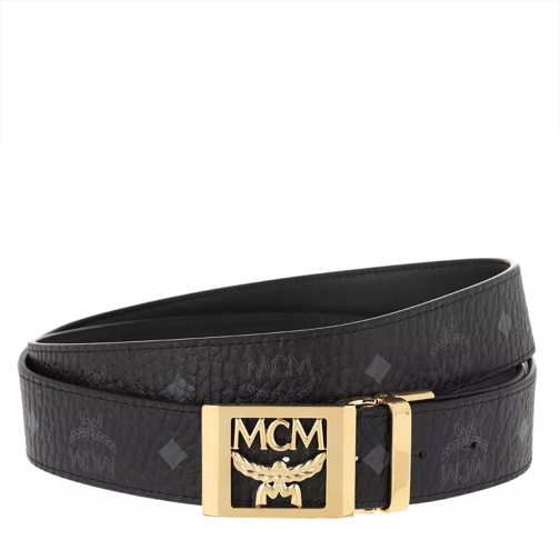 MCM Square Belt Black Cintura reversibile