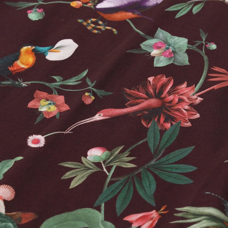 LaDoubleJ Robe longue Floral Print Cotton Maxi Dress With Contrasting Co Grey(Image 5)