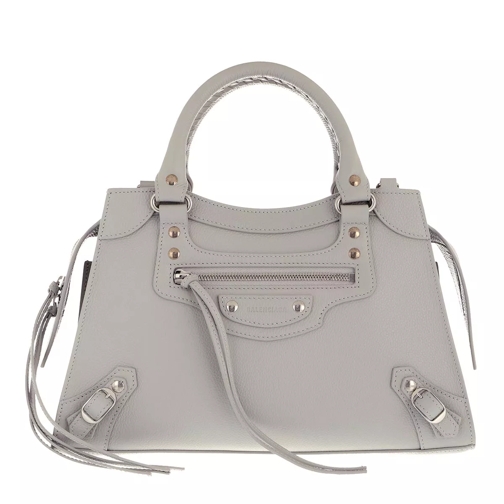 Balenciaga Neo Classic Top Handle Bag Leather Mink Grey Rymlig shoppingväska