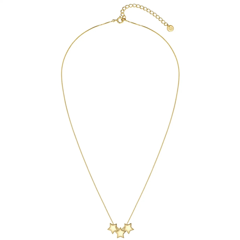 Glanzstücke München Mittellange Halskette Sterling Silber Halskette Sterne gold(Image 2)