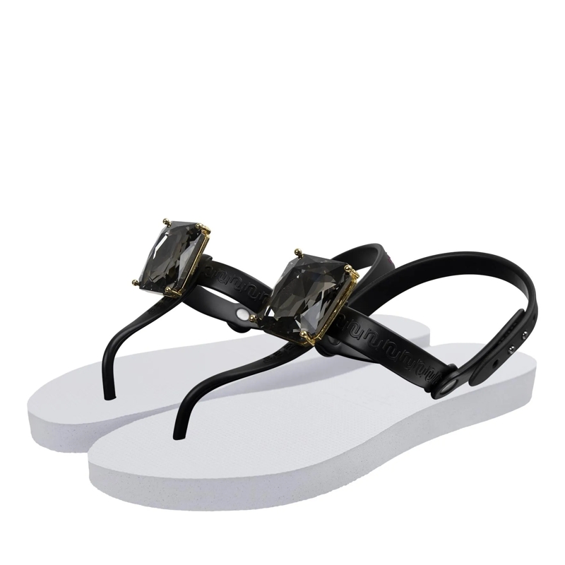 UZURII Flip Flops Zehentrenner Selena Diamond Silver weiss(Image 2)