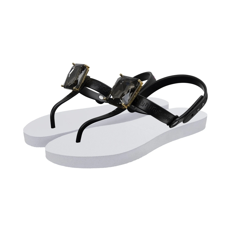 UZURII Flip Flops Zehentrenner Selena Diamond Silver weiss(Image 2)