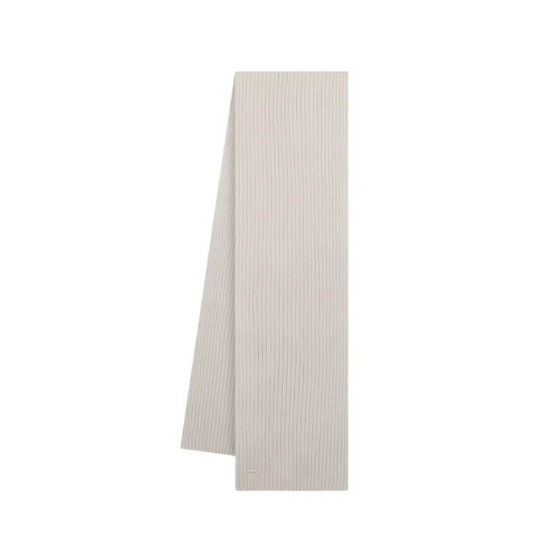Courrèges Écharpe légère Ac Ribbed Scarf - Wool - Neutral Neutrals