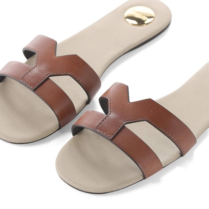 Saint Laurent Schnürschuhe Sandalen aus Leder braun(Image 4)