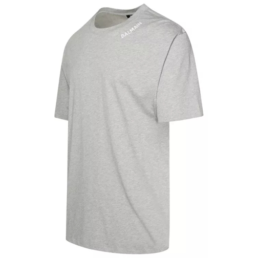 Balmain Gray Cotton T-Shirt Grey 