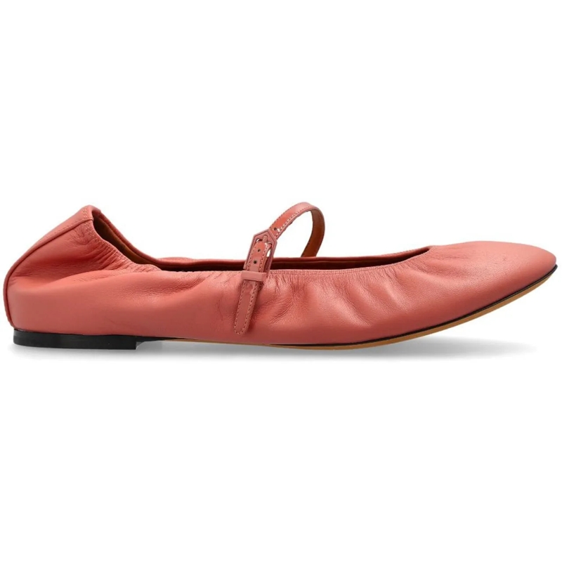 Lanvin Ballerinas Flat Shoes Litchi beige