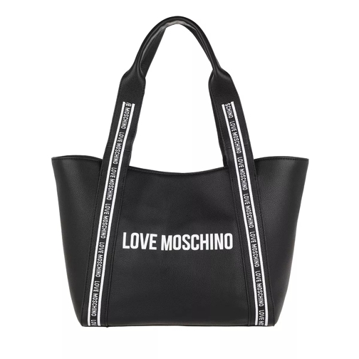 Love Moschino Shopping Bag Black White Crossbody Bag