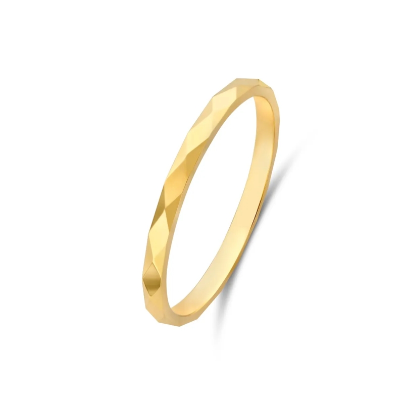 BELORO Bague Quadrilatero d'Ora Marina Ring Gold