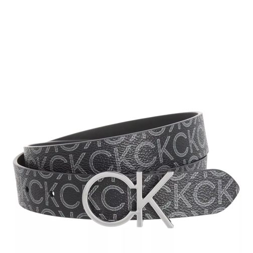 Calvin Klein Re-Lock Logo Belt 30mm Mono Black Mono Thin Belt