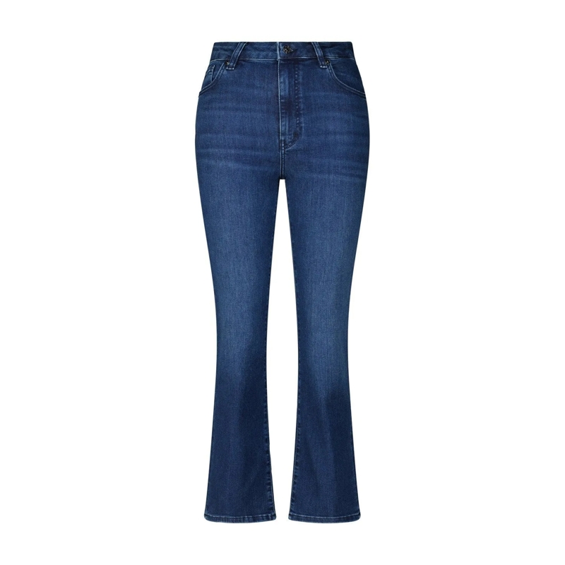 FRAME Jeans Bootcut Jeans The Reboot Crop Blau