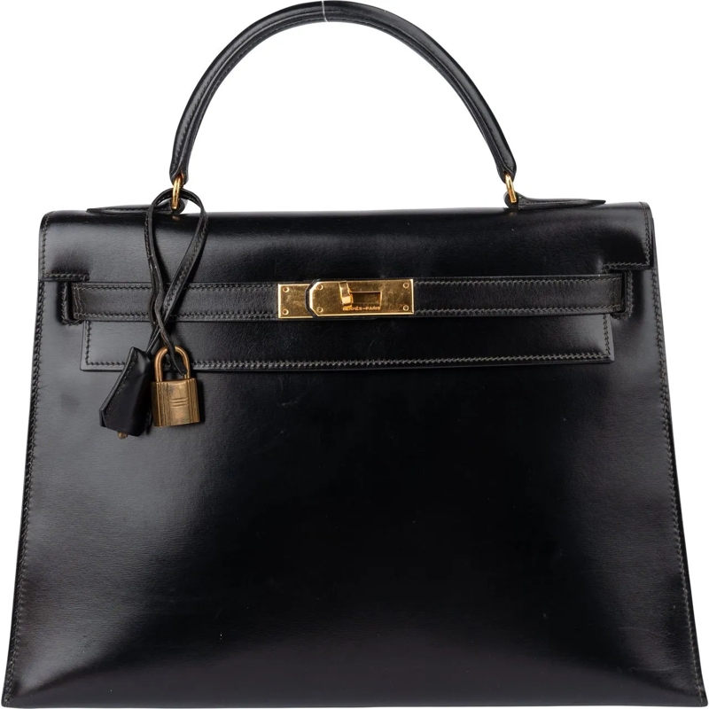 Hermès Tote Hermes Boxcalf Leather Kelly 32 Handbag schwarz