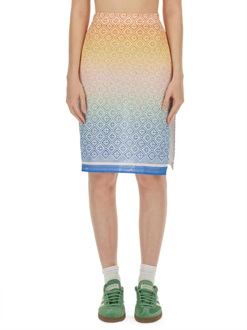 Thumbnail - Casablanca - Gradient Geometric Midi Skirt - Größe XS - multi