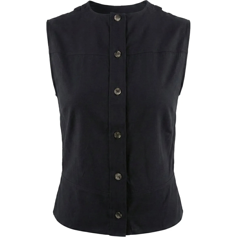 Chanel T-Shirt Chanel Light Black Silk Top (D38 / FR40) schwarz