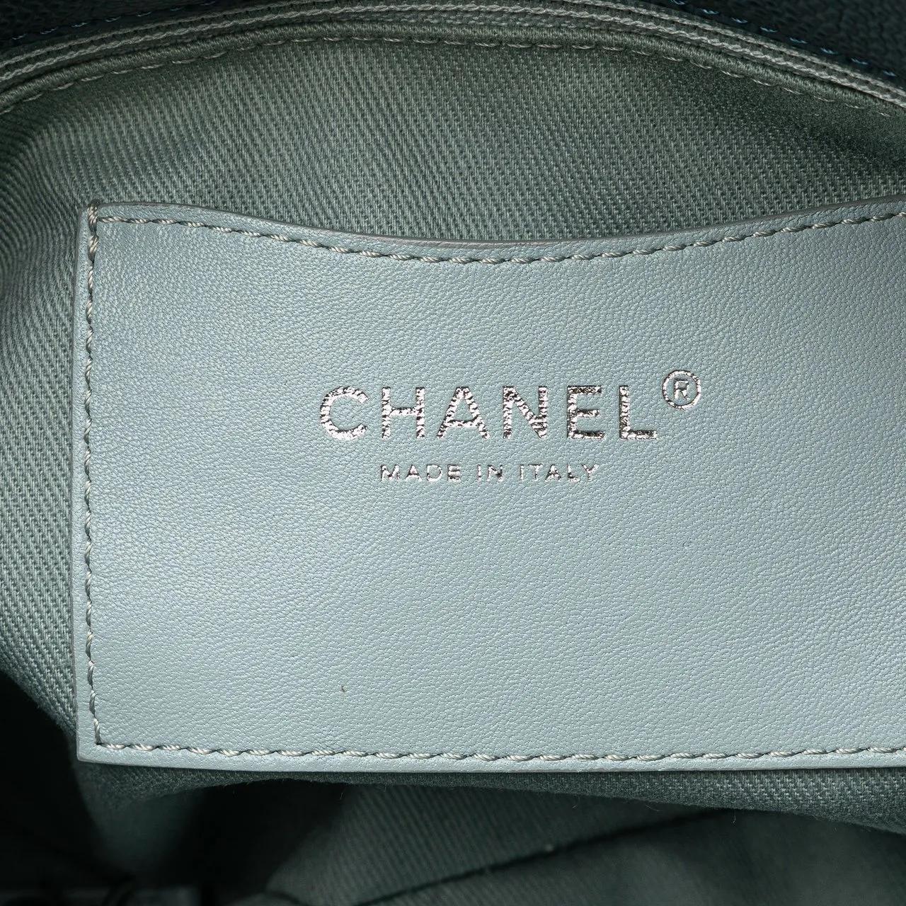 Chanel Hobo bags 2012-2013 Large Tricolor Caviar Just Mademoiselle in blauw