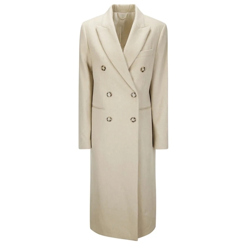 Victoria Beckham Manteaux de tanche Long Jacket With Internal Lining And Front Pockets Neutrals