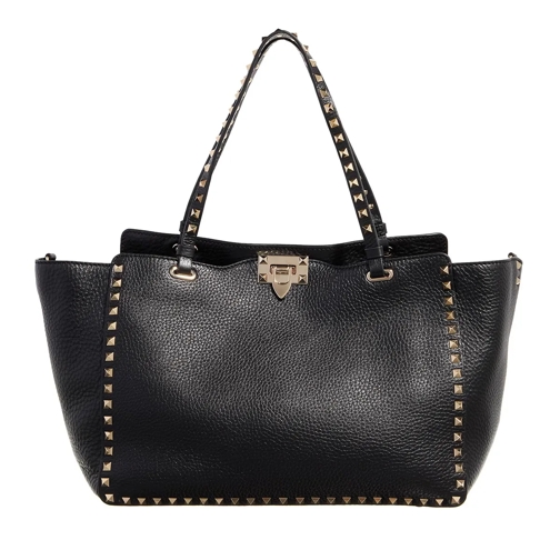 Valentino Garavani Medium Tote Rockstud Nero Shopping Bag