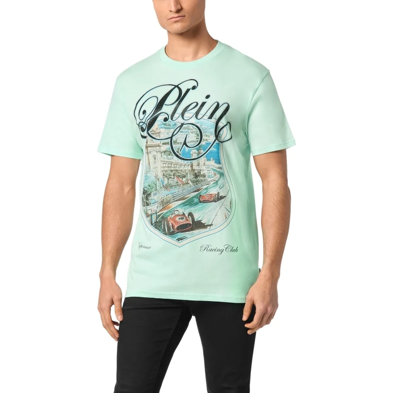 Philipp Plein T-Shirt T-Shirt Racing Mit Schmucksteinen grün(Image 3)