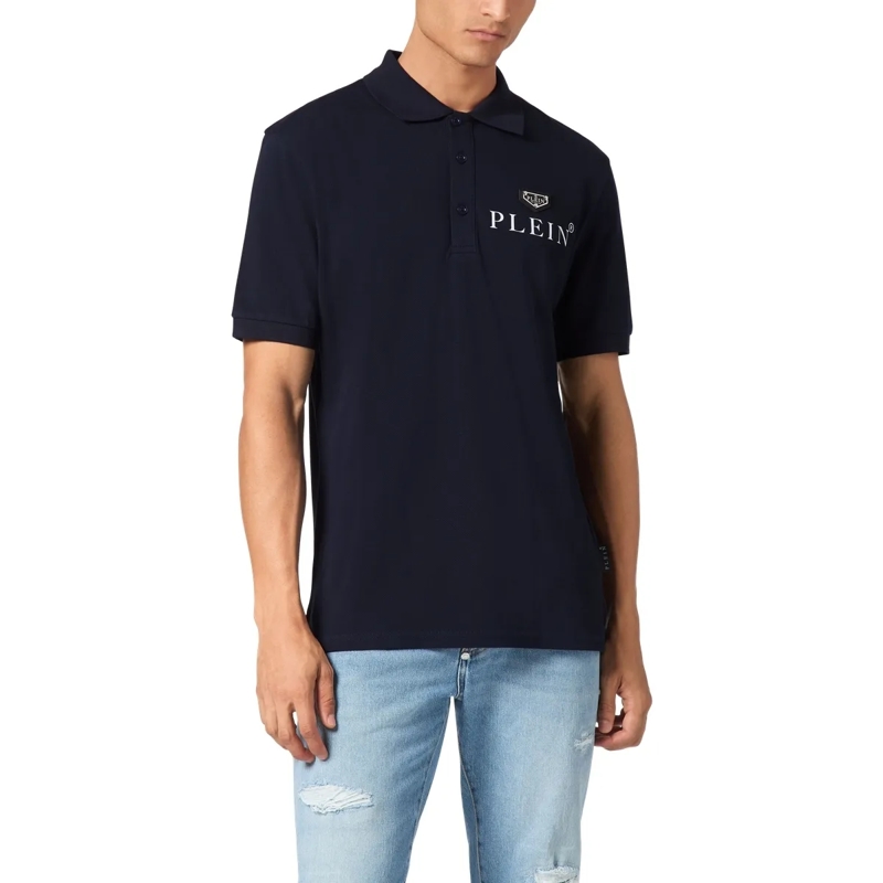 Philipp Plein Top Poloshirt Iconic Plein dunkel-blau(Image 2)