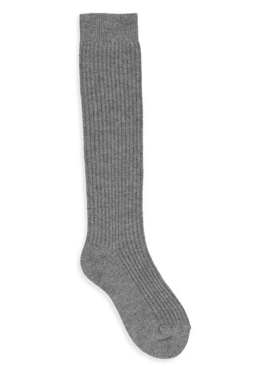 Brunello Cucinelli - Grey Cucinelli Cashmere And Viscose Socks - Größe M - grau