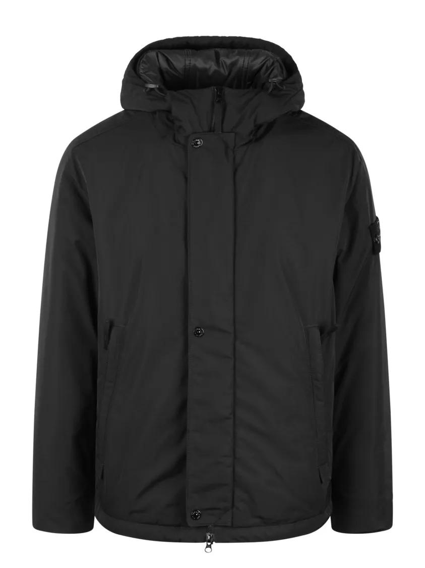 Stone Island - Micro Will Hooded Padded Jacket - Größe S - schwarz