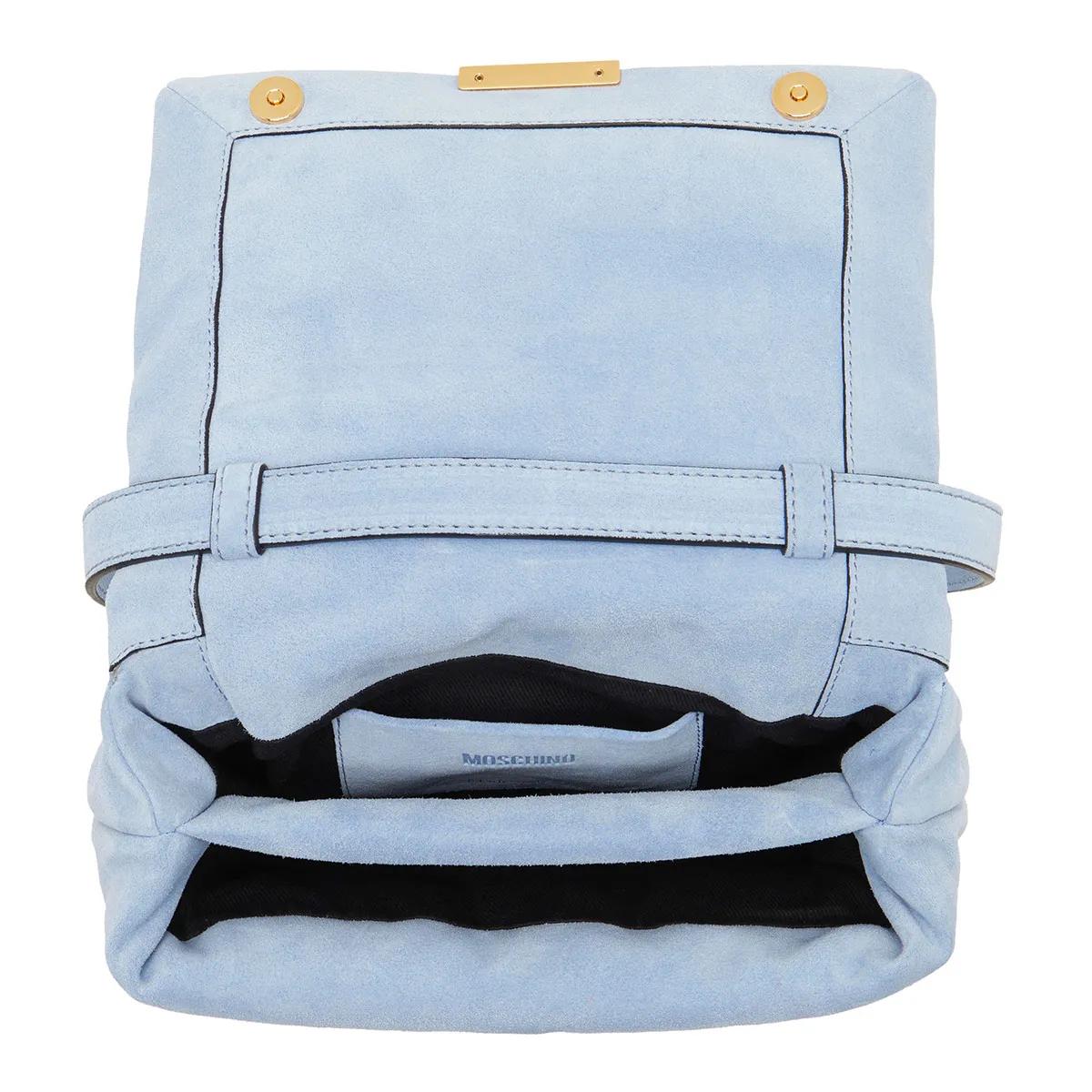Moschino Crossbody bags Metal Plaque in blauw