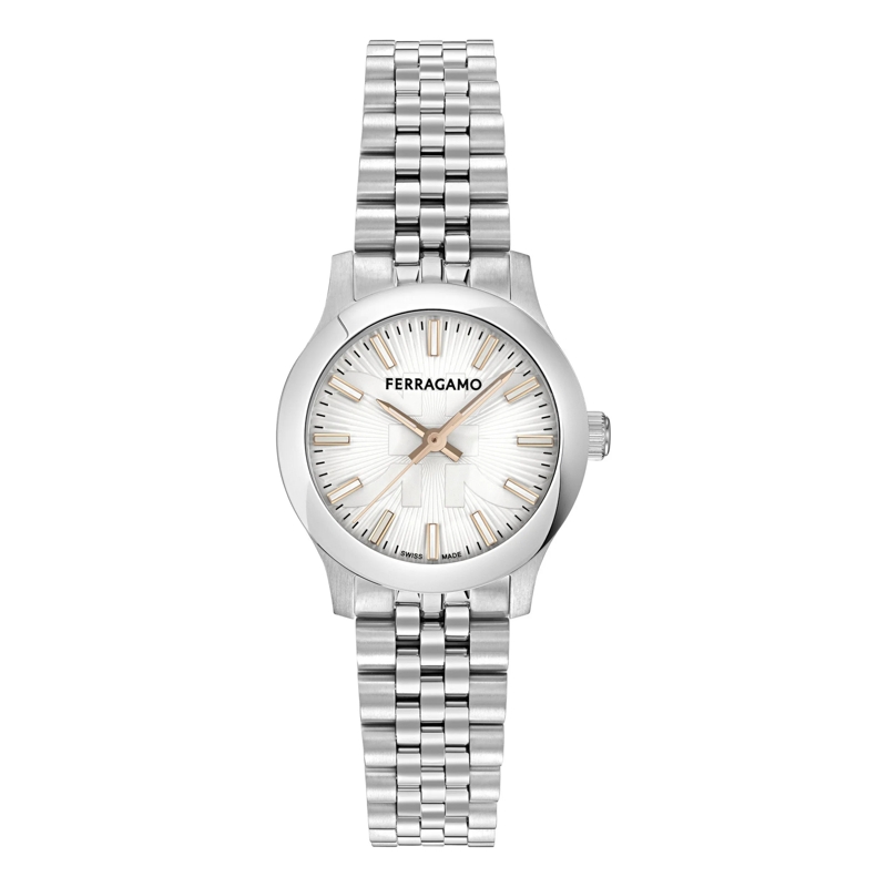 Salvatore Ferragamo Quarzuhr Quarz-Analoguhr Ferragamo Duo silber