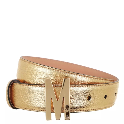 Moschino Belt Oro Lucido Leather Belt