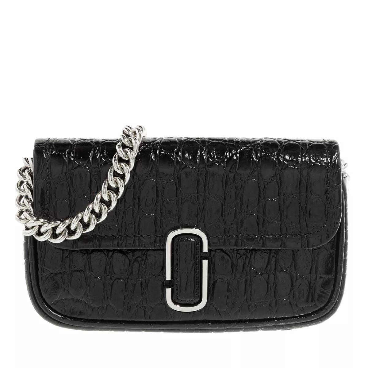 Marc Jacobs The Croc Embossed Mini Shoulder Bag Black Crossbody Bag