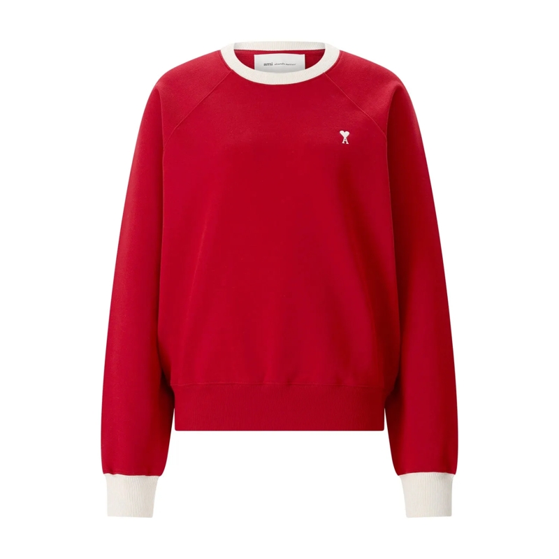 AMI Paris  Sweatshirt aus Baumwolle rot