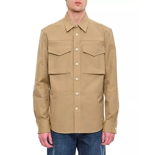 Alexander McQueen Cotton Military Pocket Shirt Brown 