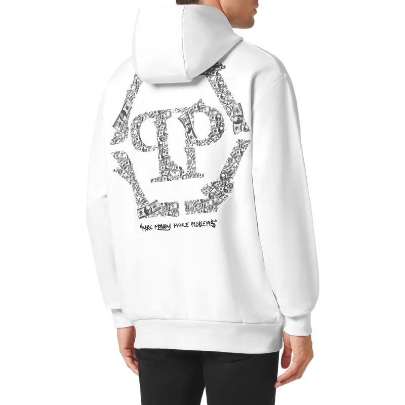 Philipp Plein Top Hoodie Money weiss(Image 2)