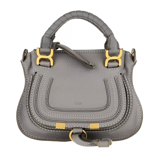 Chloé Mini Marcie Crossbody Bag Cashmere Grey Rymlig shoppingväska