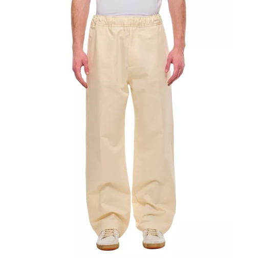 Moncler Cotton Trousers Neutrals 