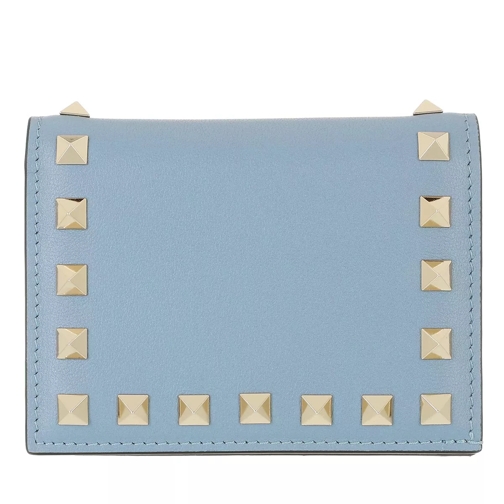 Valentino Garavani Rockstud Small Wallet Niagara Blue Flap Wallet