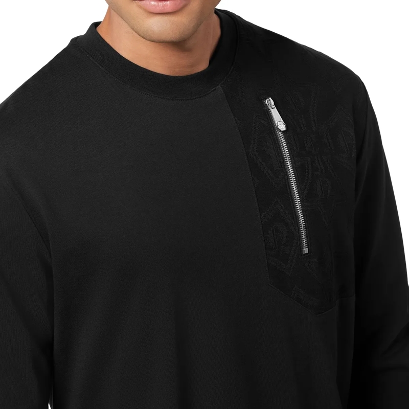 Philipp Plein T-Shirt T-Shirt Rundhalsausschnitt Ls Crest schwarz(Image 5)