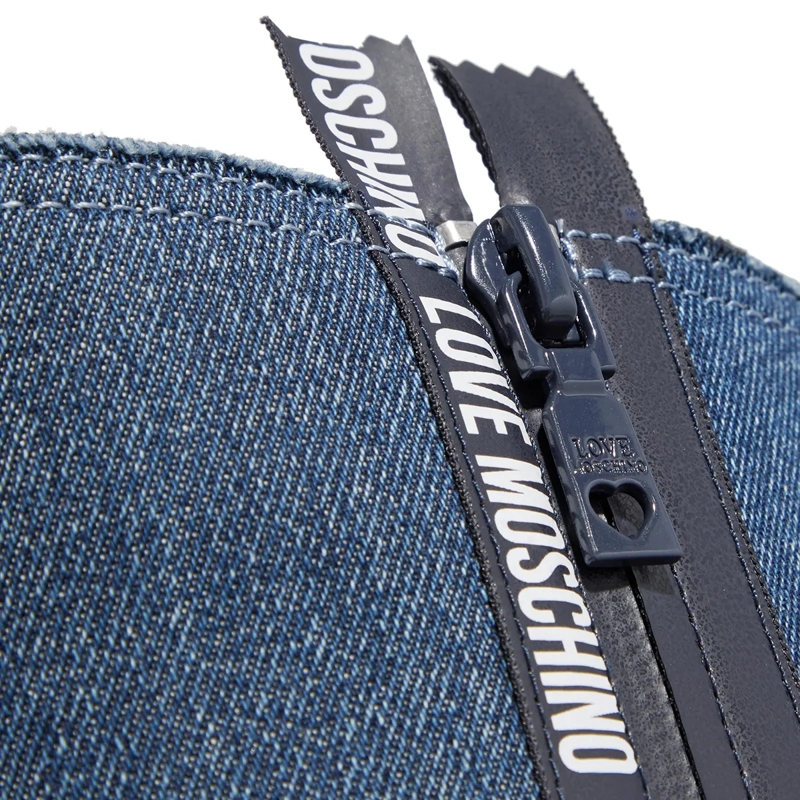 Love Moschino High-Top-Sneaker Race Love Sneakers Donna Azzurro(Image 4)