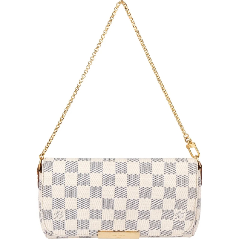 Louis Vuitton Schultertasche Louis Vuitton Damier Azur Monogam Favorite PM Shou weiß