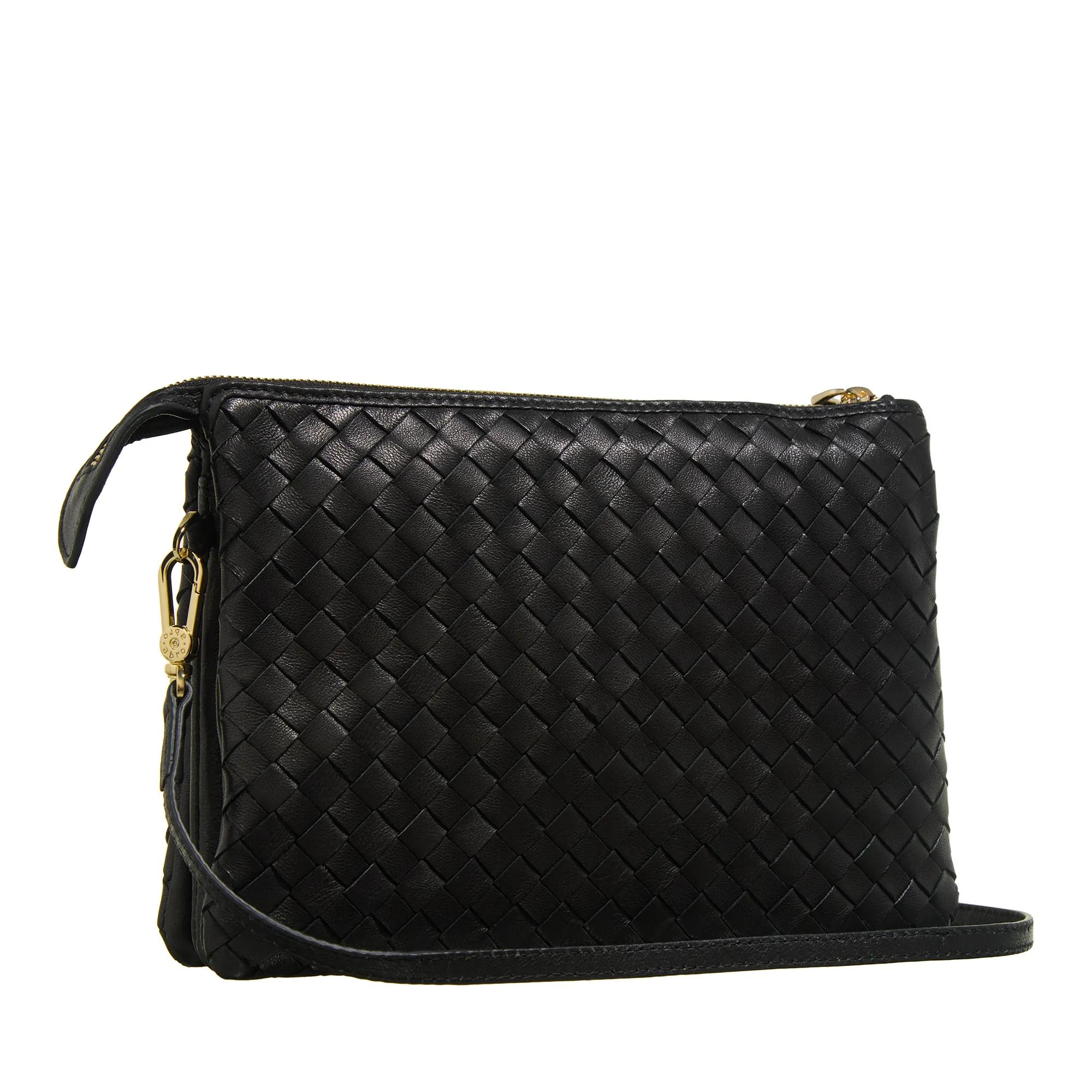 Abro Crossbody bags Umhängetasche Threefold Black Gold in zwart