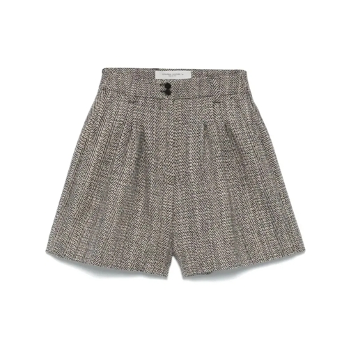 Golden Goose Beige Pleat-Detail Shorts Grey Legere Shorts