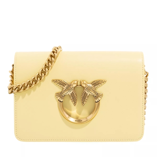 Pinko Love Click Mini  Giallo Acquoso-Antique Gold Crossbody Bag