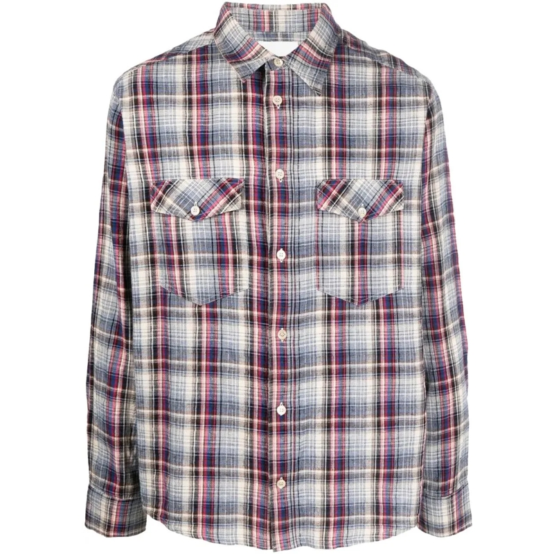 Isabel Marant  Lydian Cotton Linen Check Shirt mehrfarbig