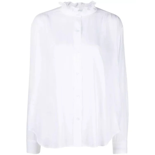 Etoile Isabel Marant White Isabel Marant Frilled Neck Shirt White 