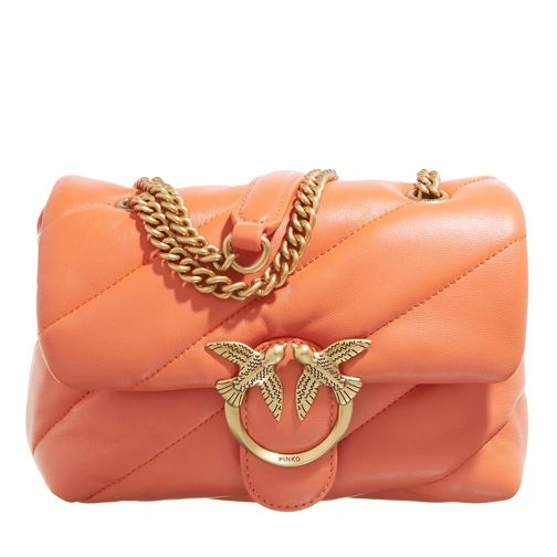 Pinko Love Puff Mini Cl Orange Crossbody Bag